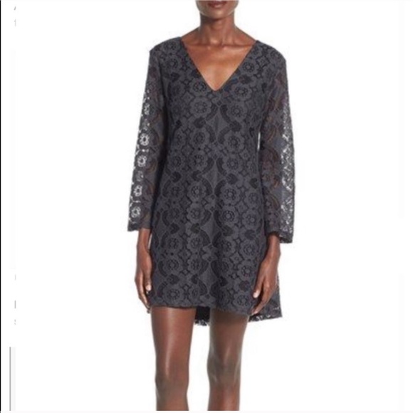 Astr Black Lace Bell Sleeve Dress - Picture 2 of 7